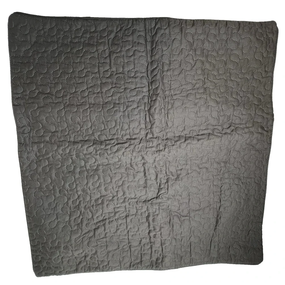 Ikea ALINA Cushion Pillow Covers x 2 Gray Quilted Zip Close Euro Shams 25 x 25